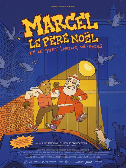 Marcel le Père Noël et le petit livreur de pizzas - Afiche